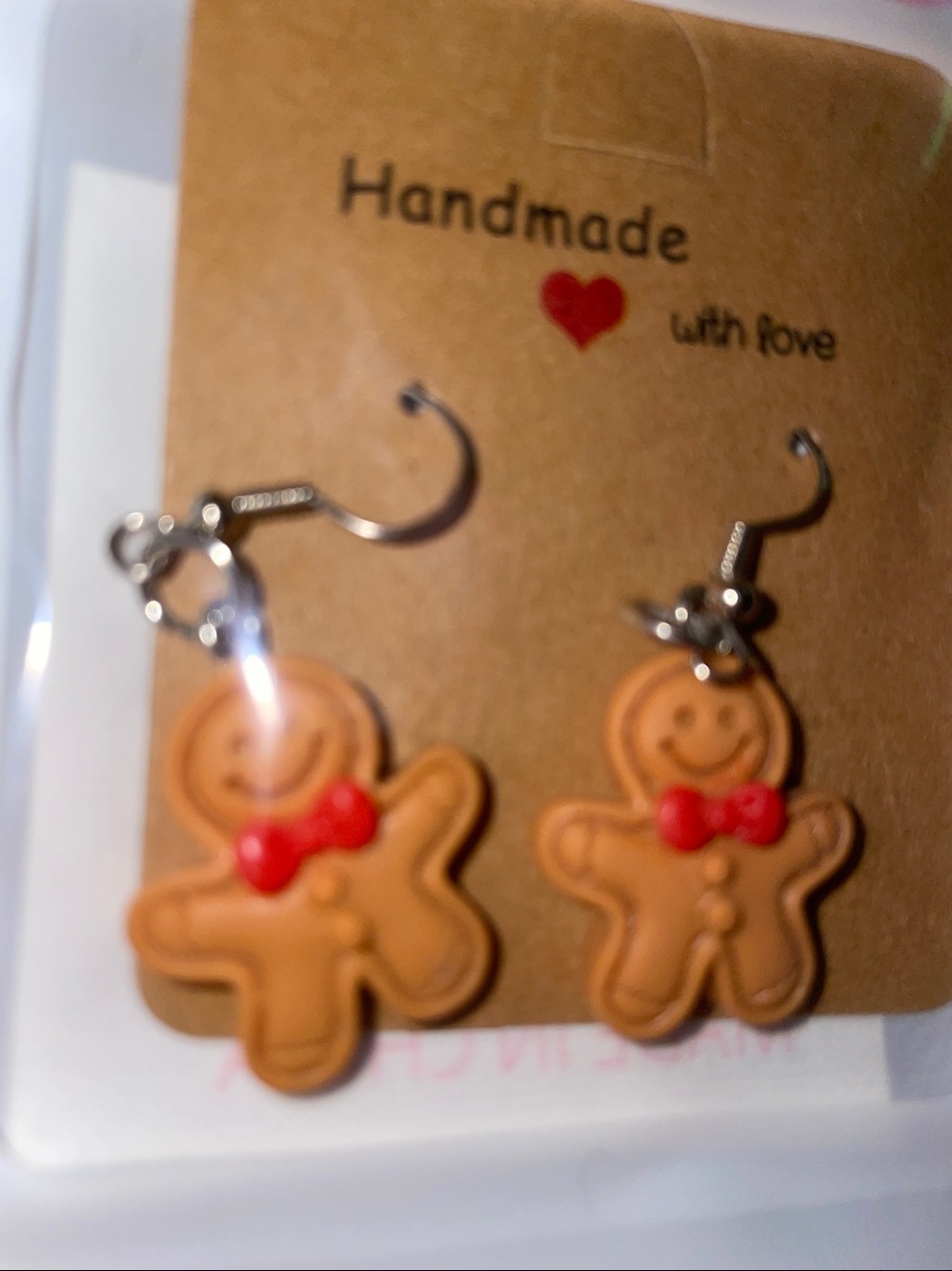 Handmade Gingerbread Earrings